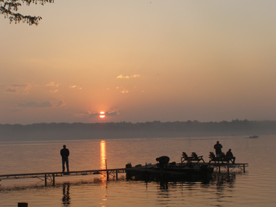 Stoffel's Shady Oaks Resort, sunset, fishing, Siren, WI